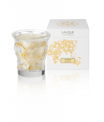 Lalique bougie "Oc&eacute;ans Edition or"