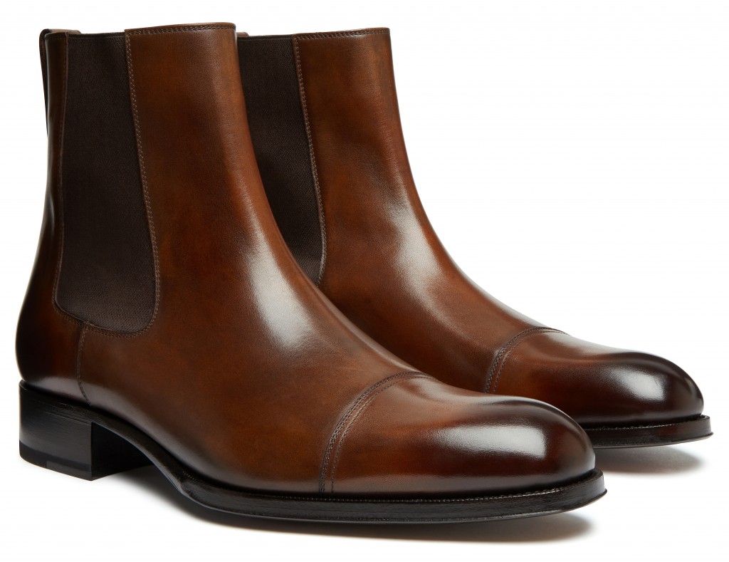 TOM FORD Edgar Burnished-Leather Cap-Toe Chelsea Boots (2)
