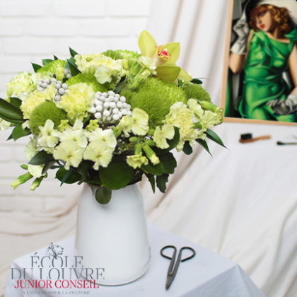Bouquet Aquerelle - jeune-fille-en-vert